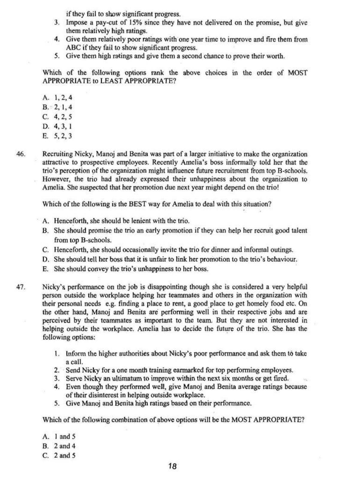 XAT 2016 Question Papers - Page 19