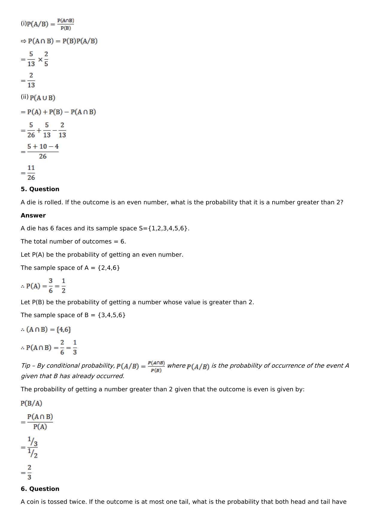 Chapter 29: Probability Solutions: RS Aggarwal Class 12 Solutions - Page 5