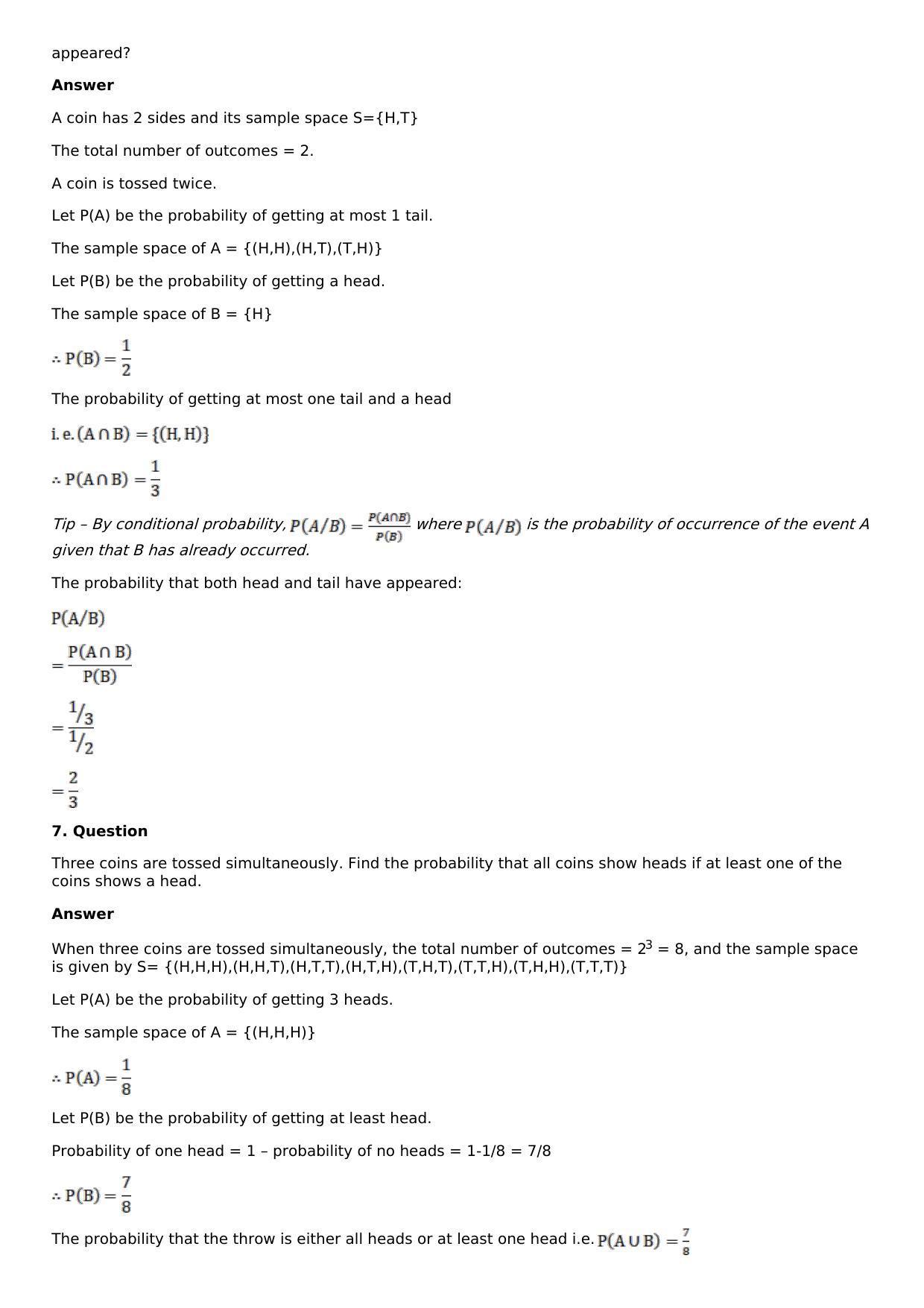 Chapter 29: Probability Solutions: RS Aggarwal Class 12 Solutions - Page 6