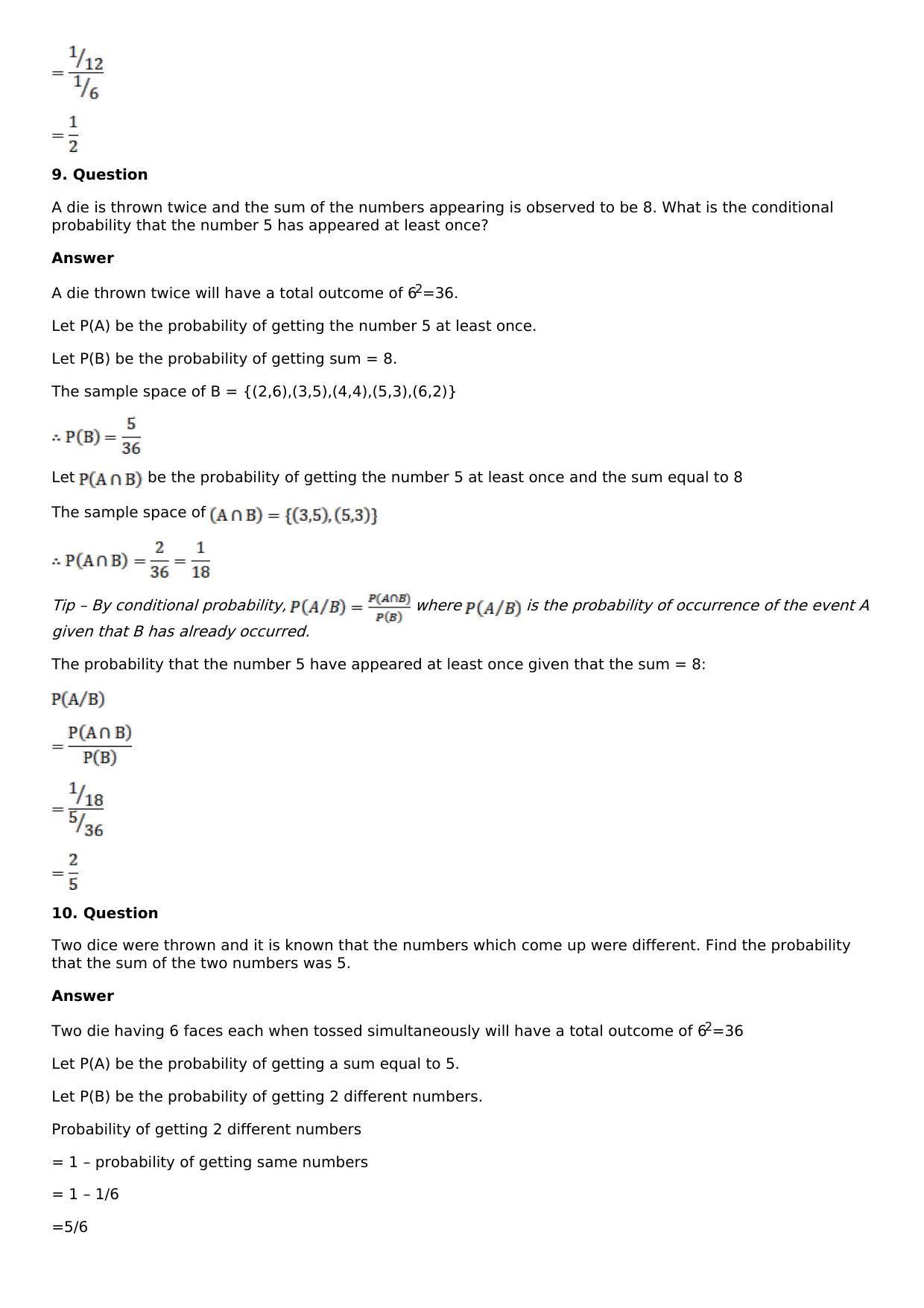Chapter 29: Probability Solutions: RS Aggarwal Class 12 Solutions - Page 8