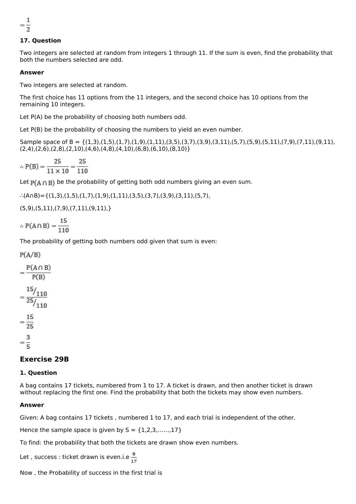 Chapter 29: Probability Solutions: RS Aggarwal Class 12 Solutions - Page 14