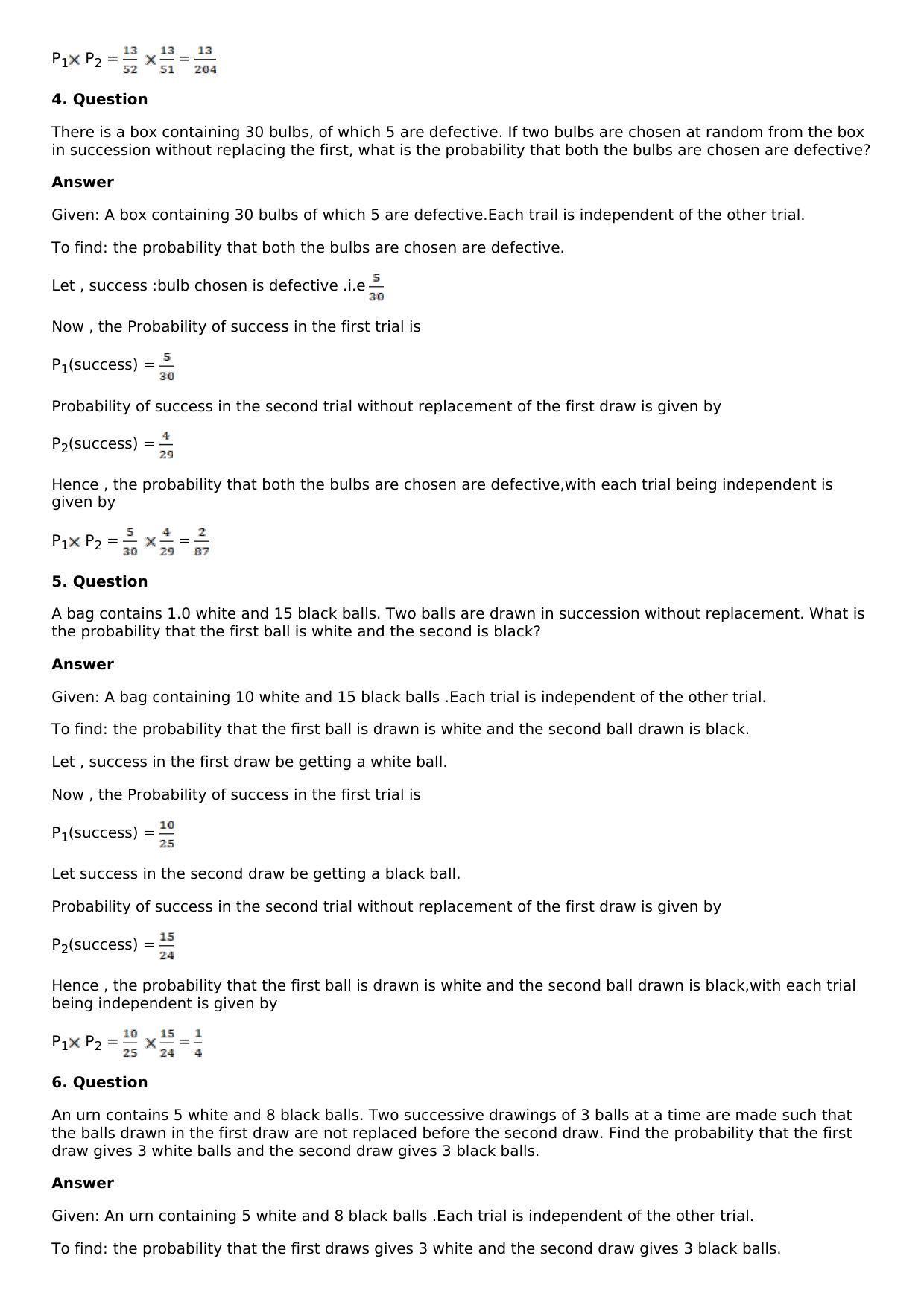 Chapter 29: Probability Solutions: RS Aggarwal Class 12 Solutions - Page 16