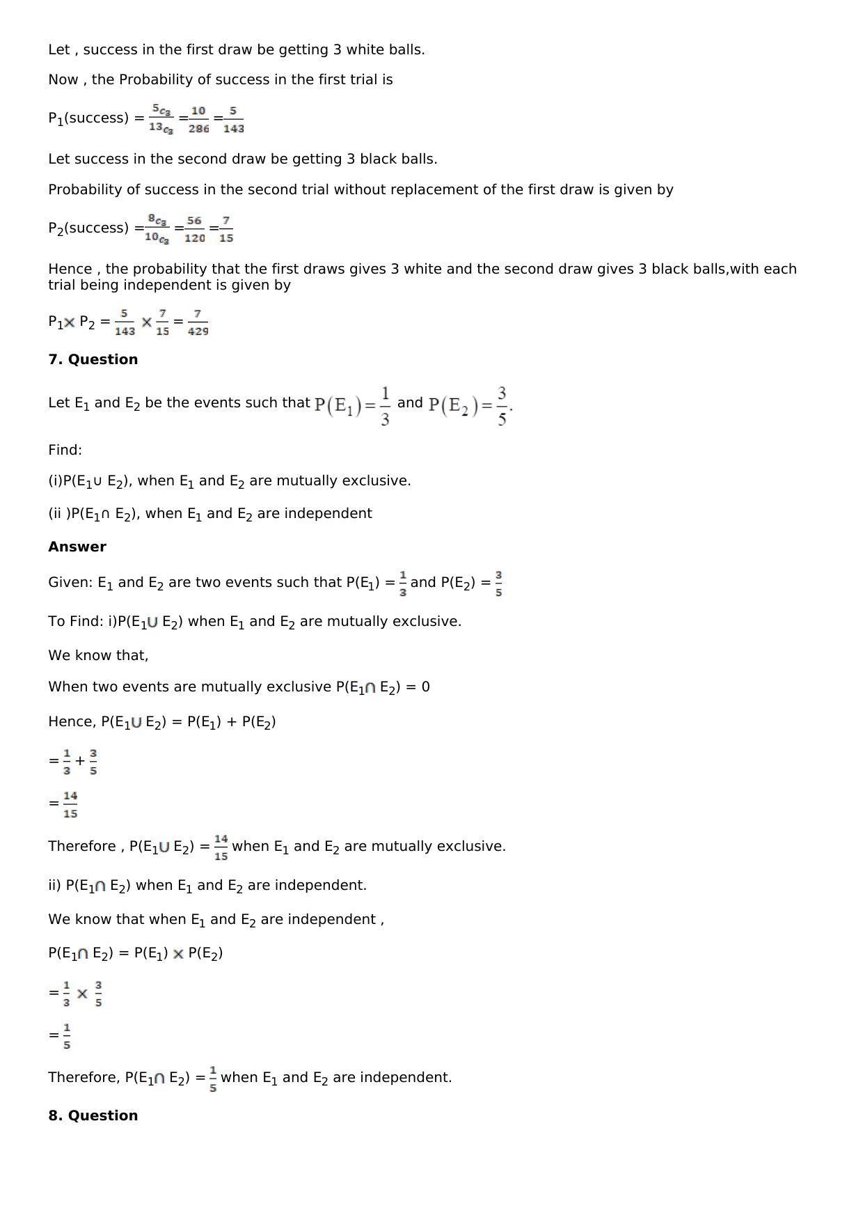 Chapter 29: Probability Solutions: RS Aggarwal Class 12 Solutions - Page 17