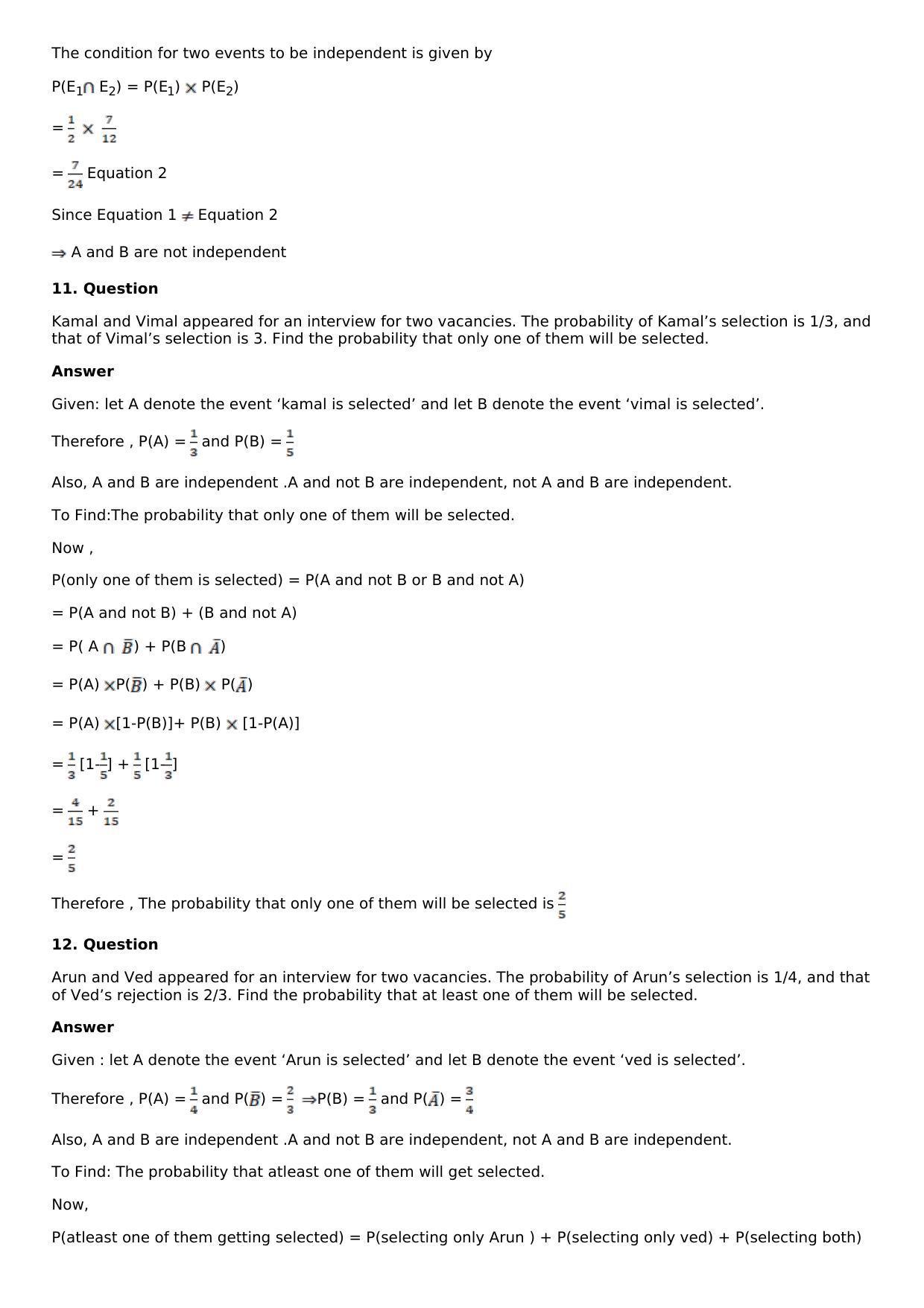 Chapter 29: Probability Solutions: RS Aggarwal Class 12 Solutions - Page 20