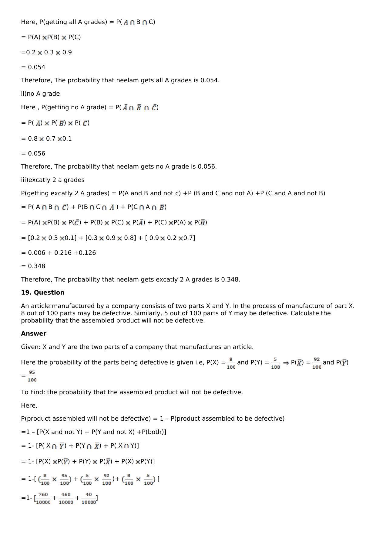 Chapter 29: Probability Solutions: RS Aggarwal Class 12 Solutions - Page 25