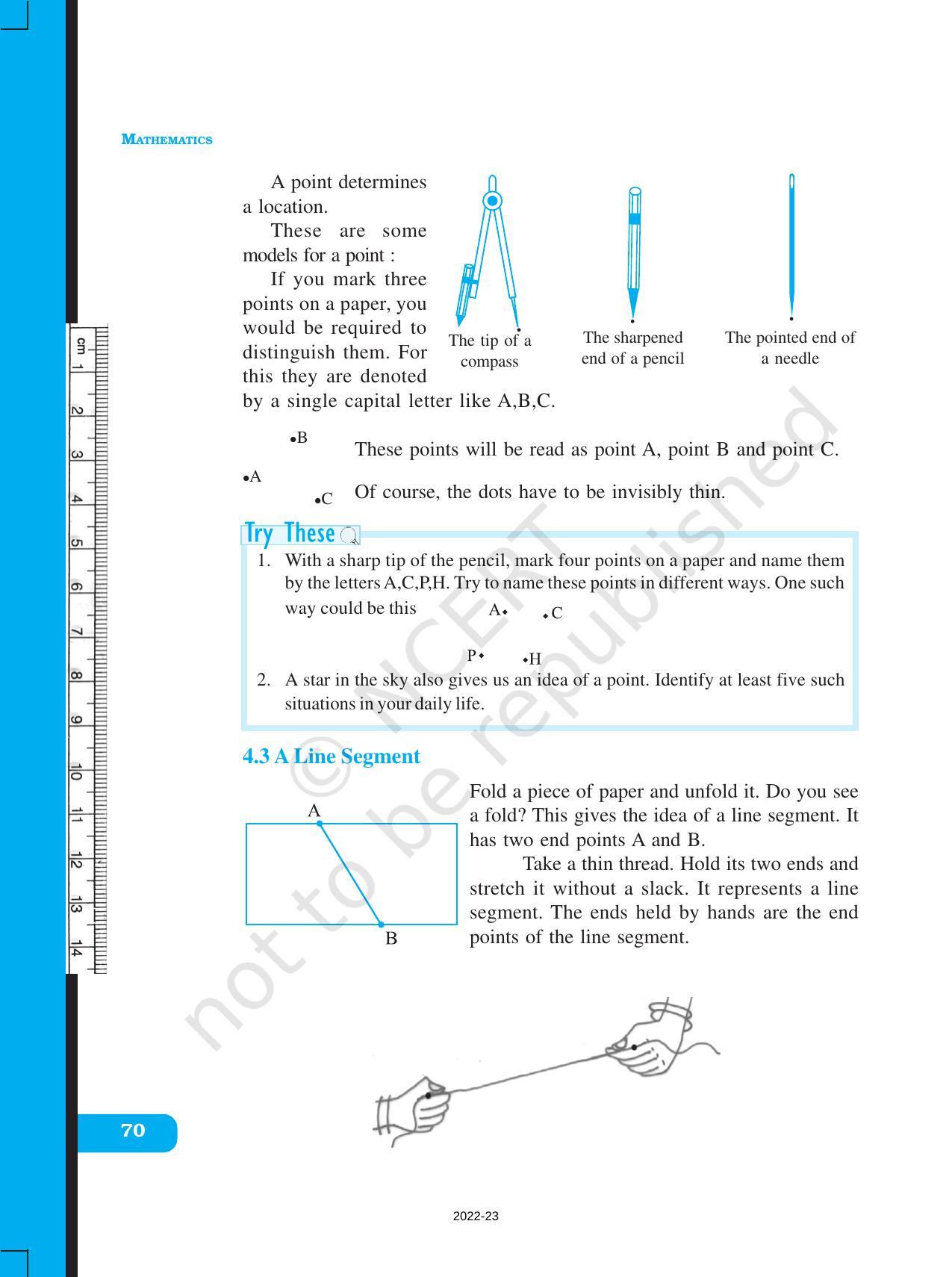 NCERT Book for Class 6 Maths: Chapter 4-Basic Geometrical Ideas - Page 2
