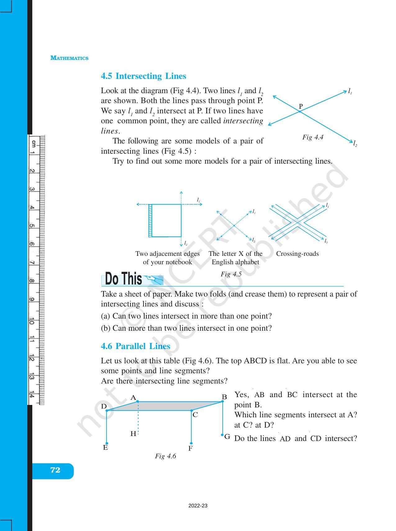 NCERT Book for Class 6 Maths: Chapter 4-Basic Geometrical Ideas - Page 4