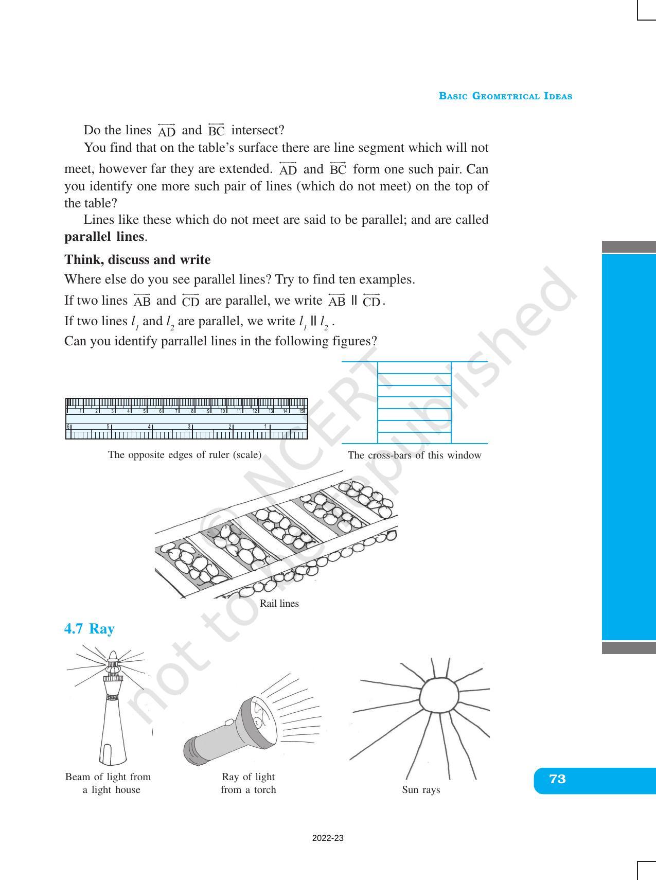 NCERT Book for Class 6 Maths: Chapter 4-Basic Geometrical Ideas - Page 5