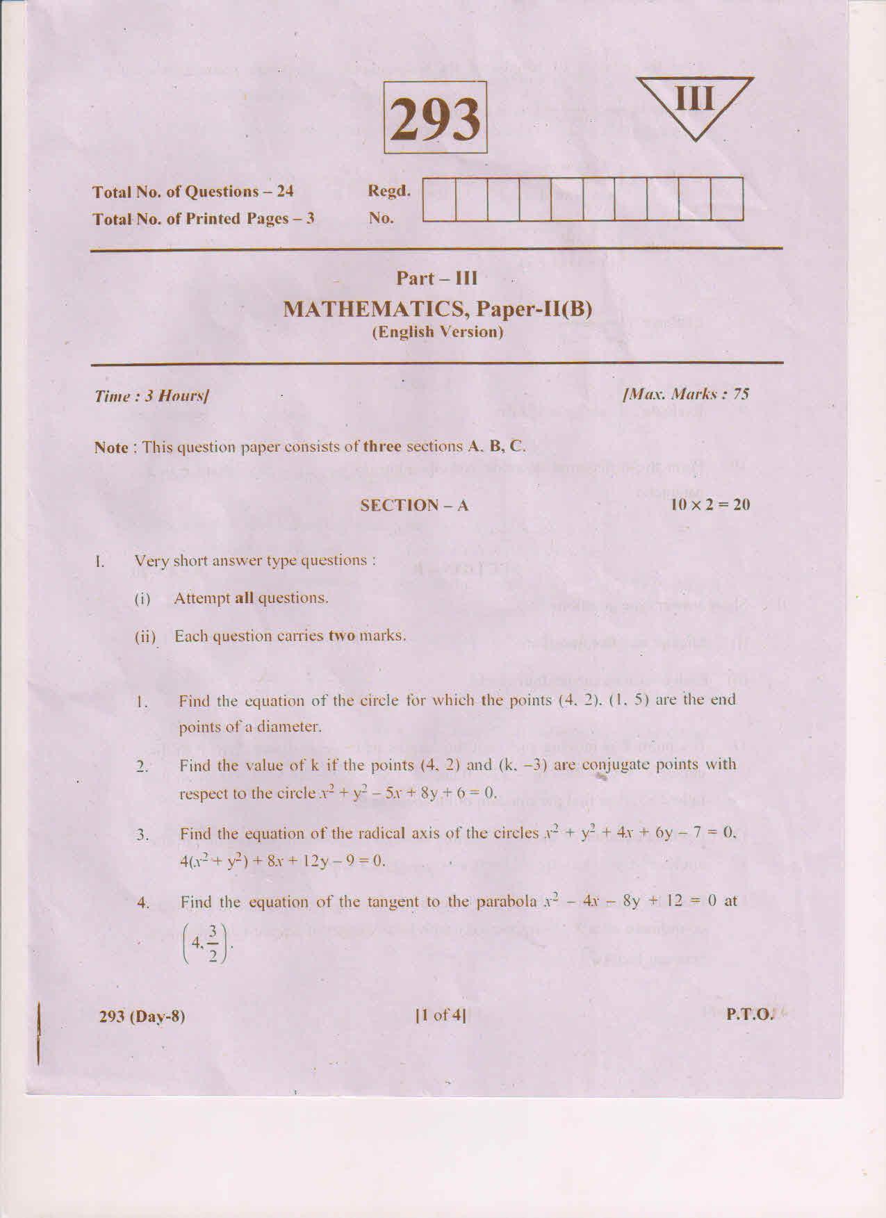 AP Inter 2nd Year Maths-IIB (EM) March-2019-General Question Paper - Page 1