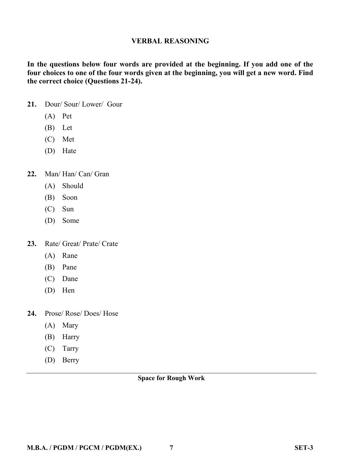 OJEE 2013 MBA Set 3 Question Paper - Page 6