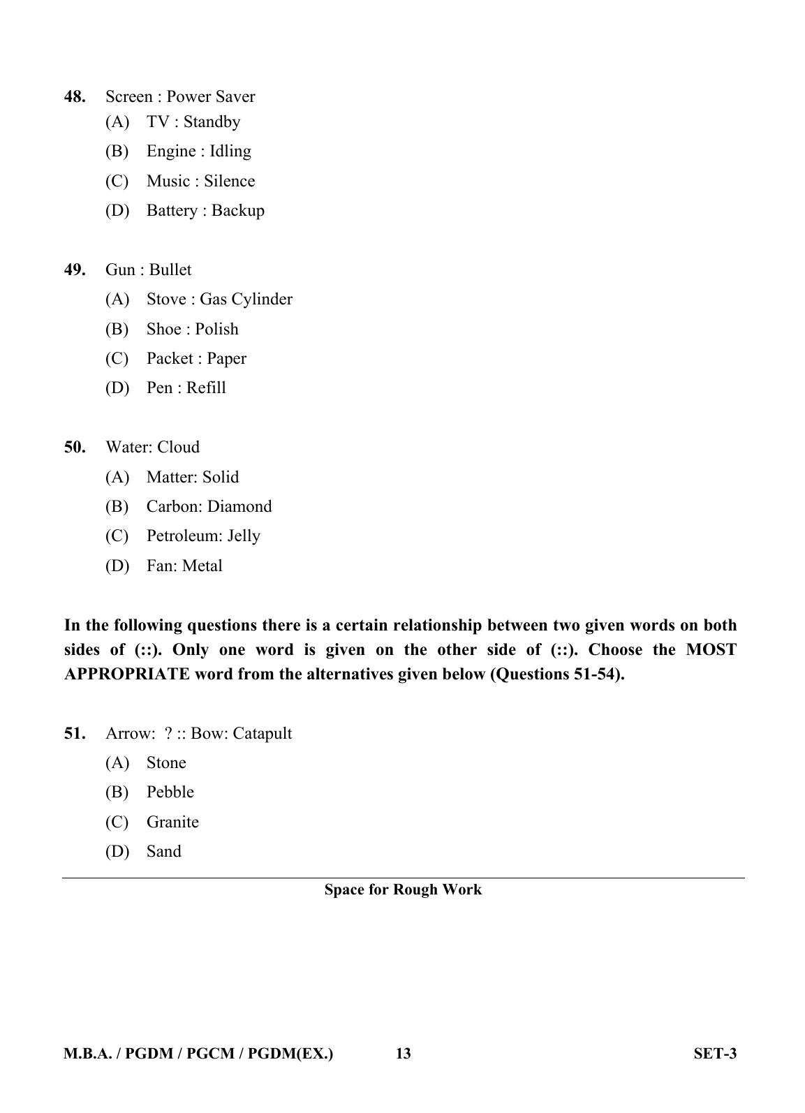 OJEE 2013 MBA Set 3 Question Paper - Page 12