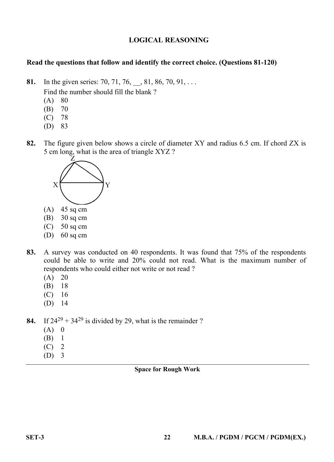 OJEE 2013 MBA Set 3 Question Paper - Page 21