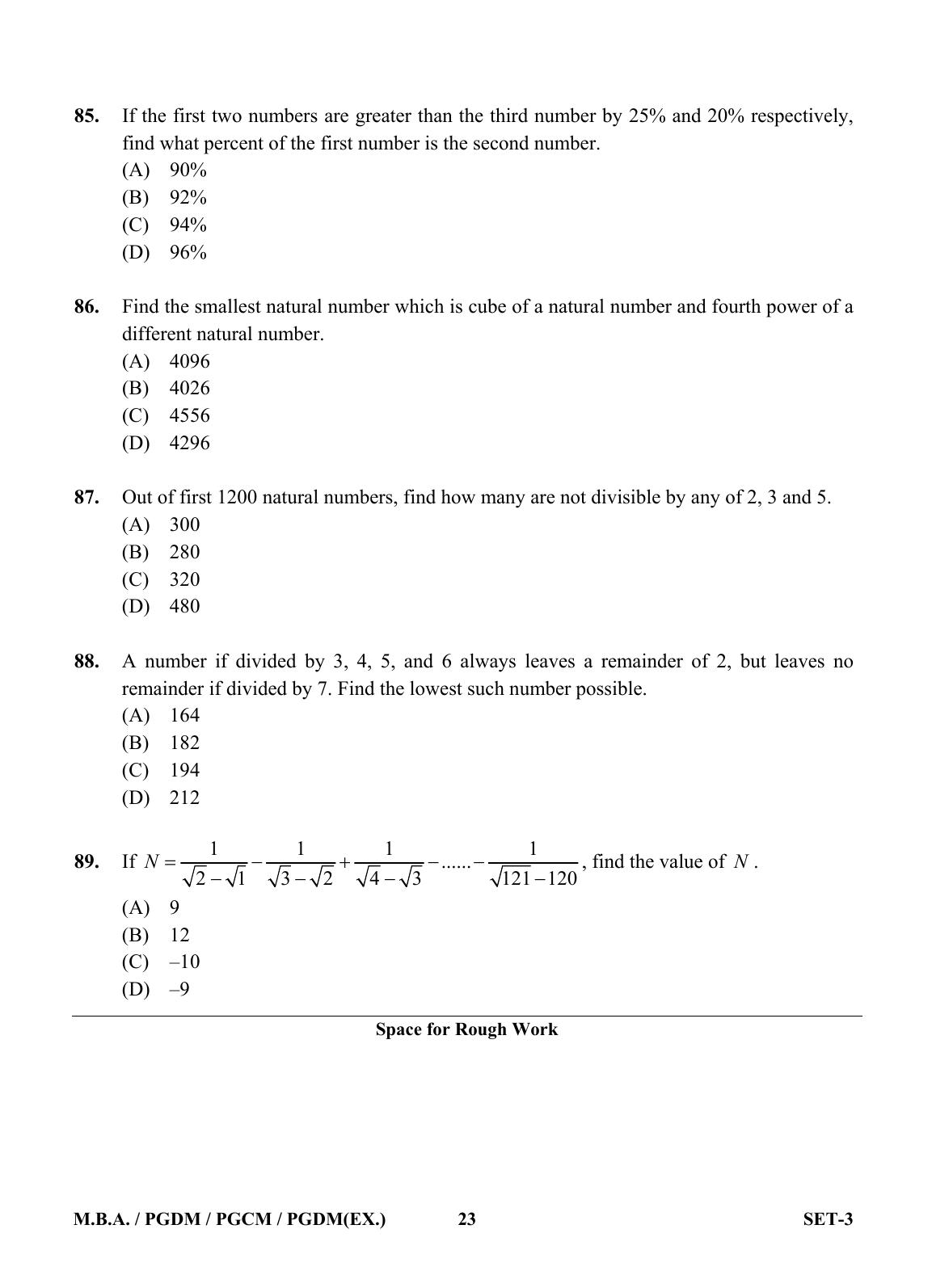 OJEE 2013 MBA Set 3 Question Paper - Page 22