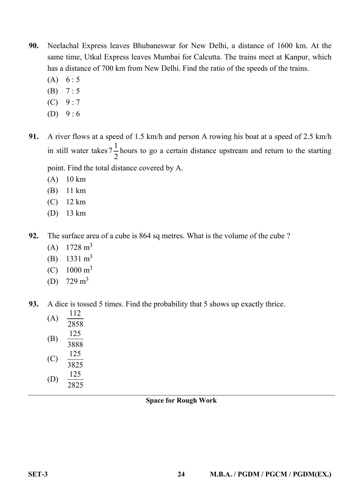 OJEE 2013 MBA Set 3 Question Paper - Page 23
