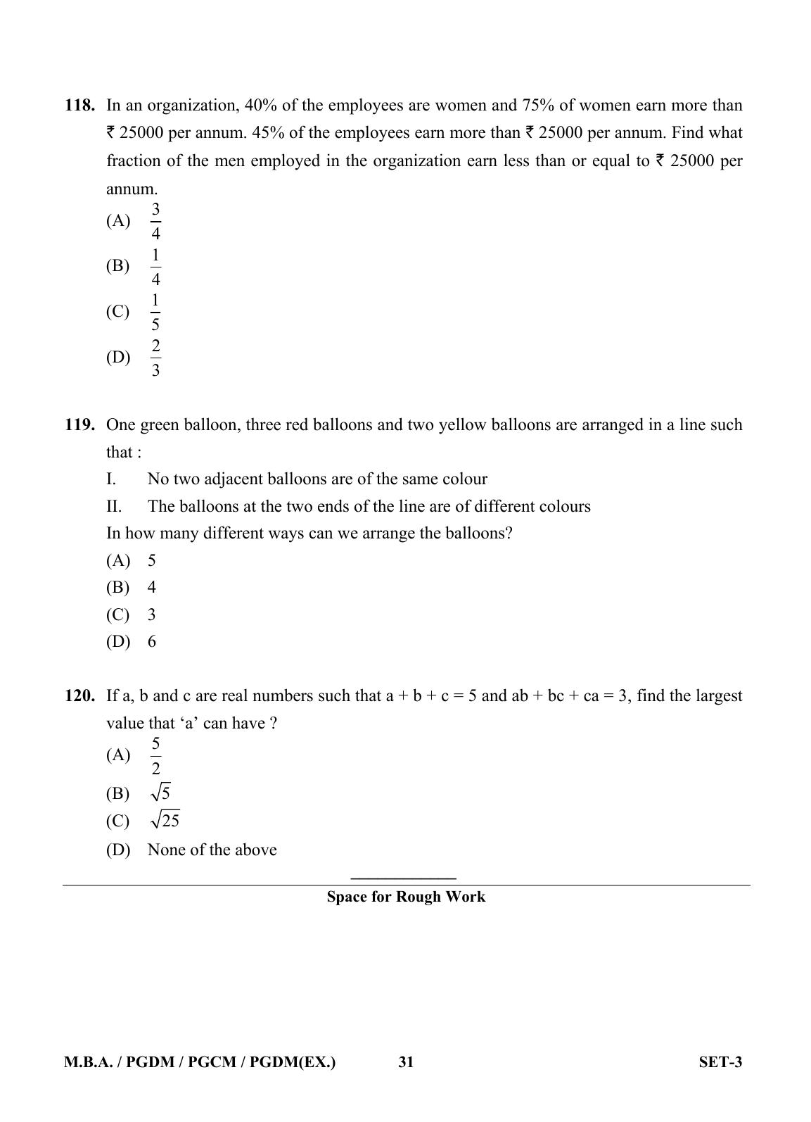 OJEE 2013 MBA Set 3 Question Paper - Page 30