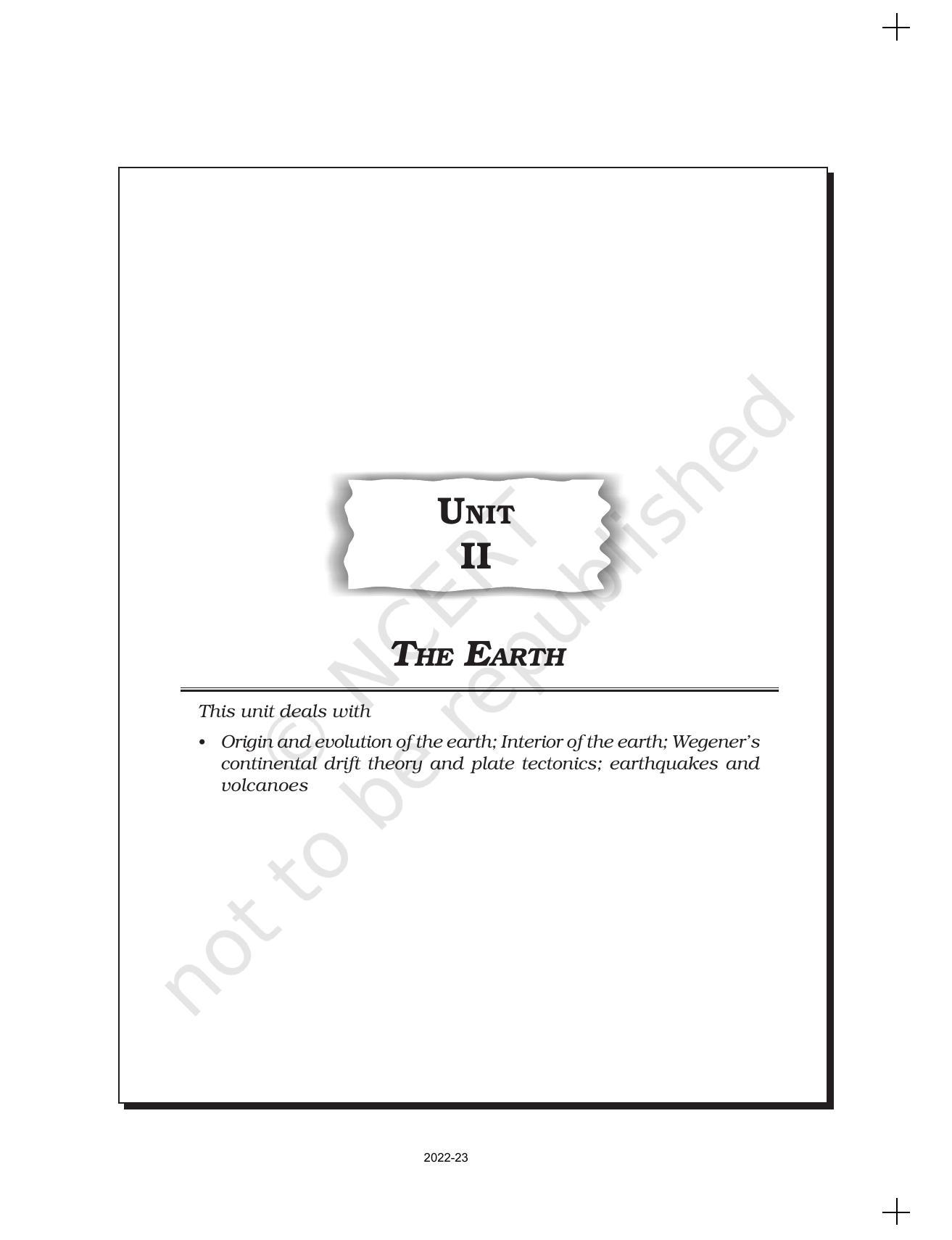 NCERT Book for Class 11 Geography (Part-I) Chapter 2 The Origin and Evolution of the Earth - Page 1