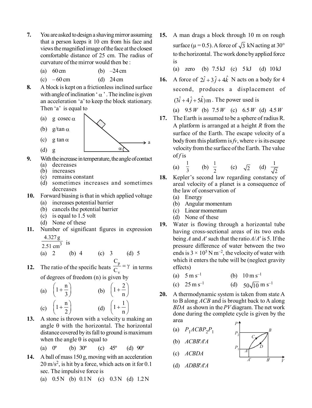BITSAT 2019 Question Paper - Page 2