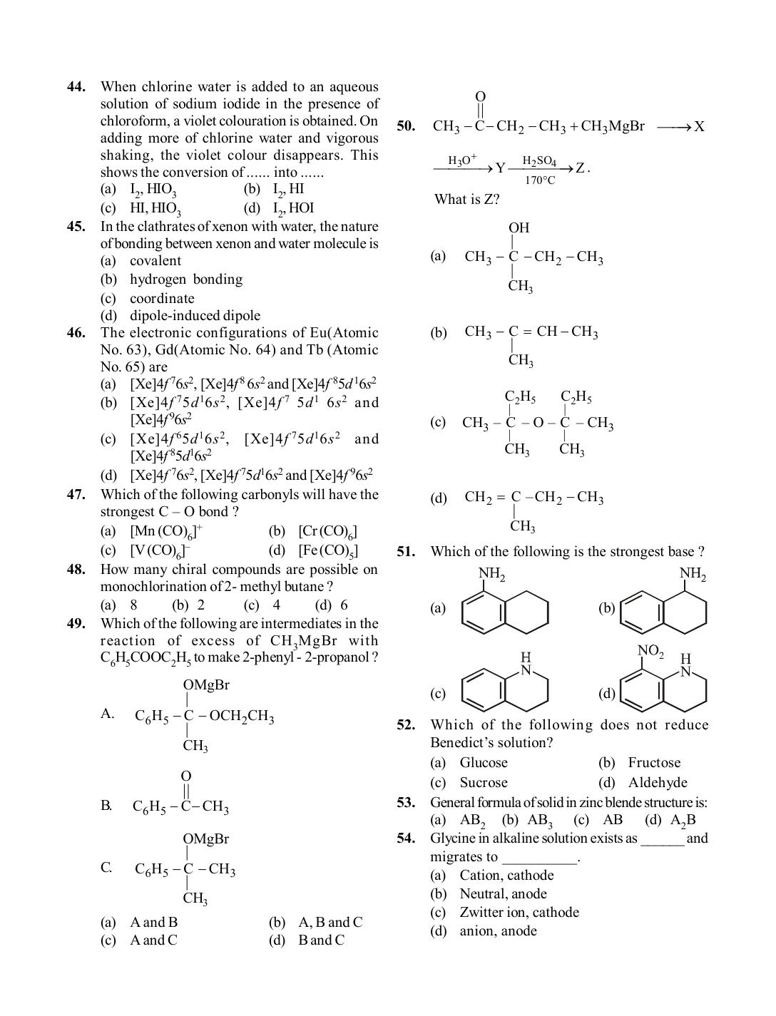 BITSAT 2019 Question Paper - Page 5