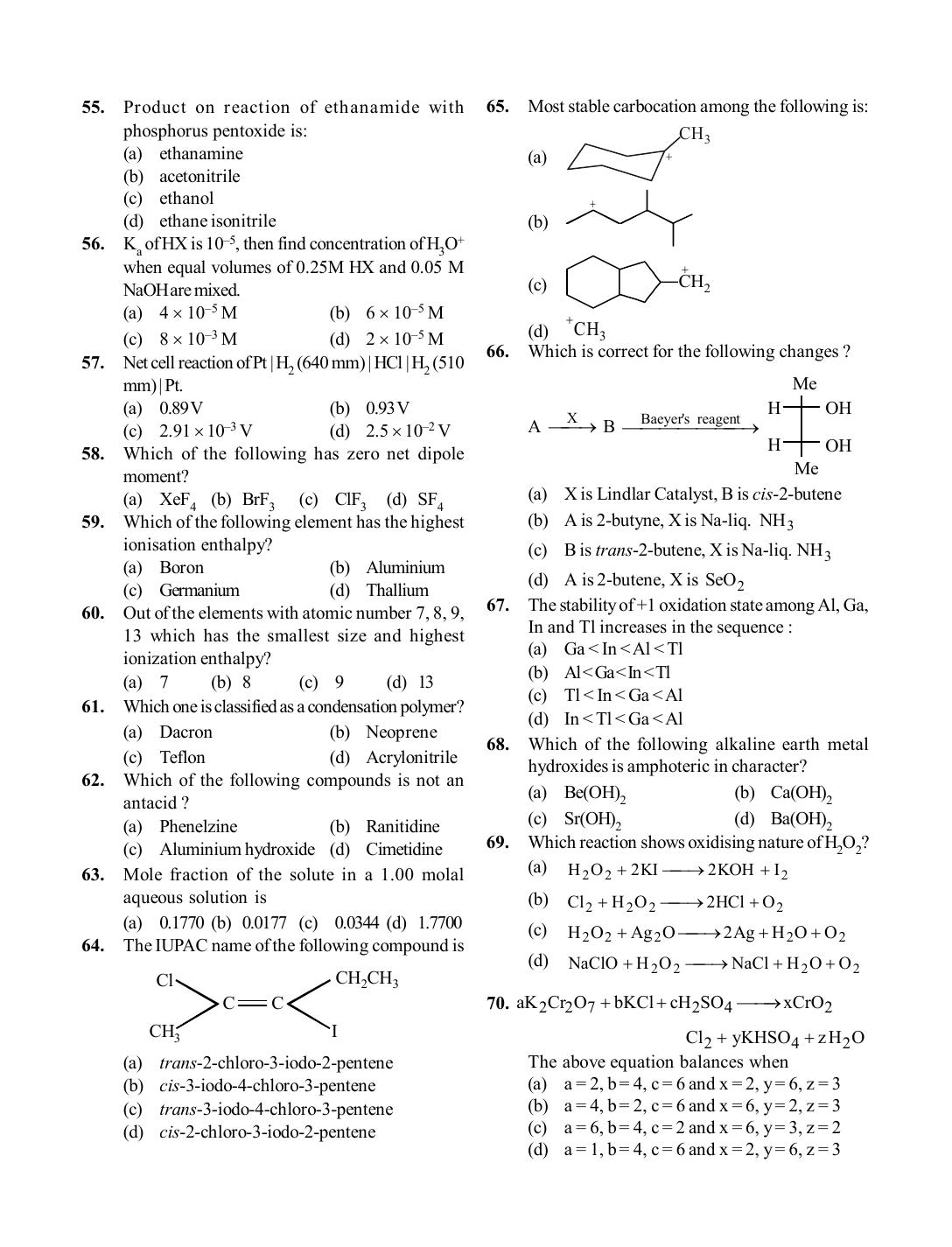 BITSAT 2019 Question Paper - Page 6