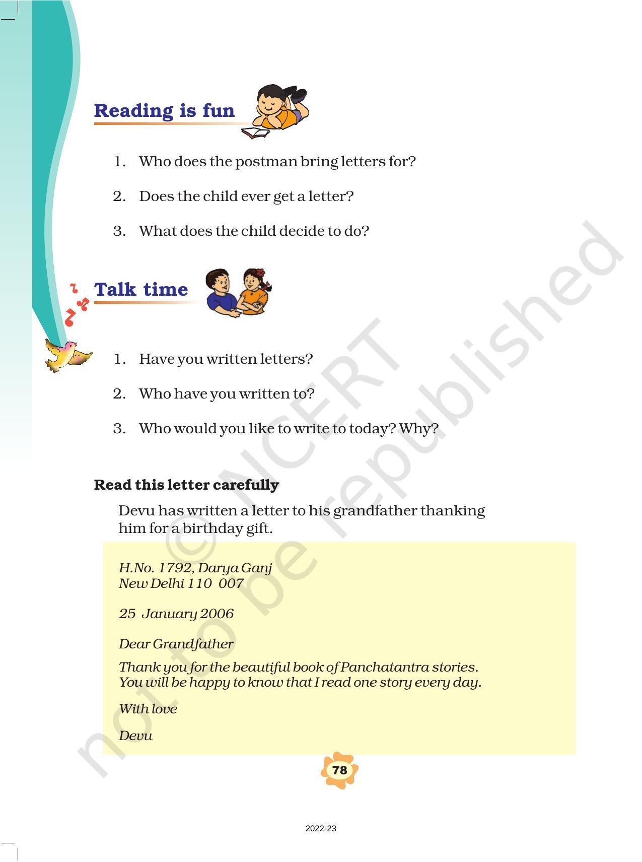 NCERT Book for Class 3 English: Unit VIII.1-What’s in the Mailbox? - Page 2