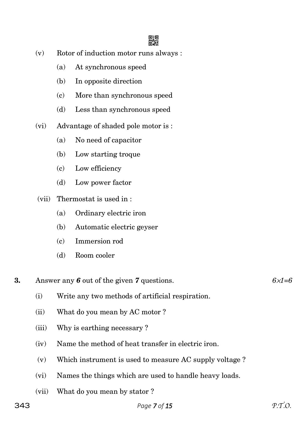 CBSE Class 12 343_Electrical Technology 2023 Question Paper - Page 7