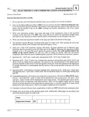 GATE 2011 Electronics and Communication Engineering (EC) Question Paper with Answer Key