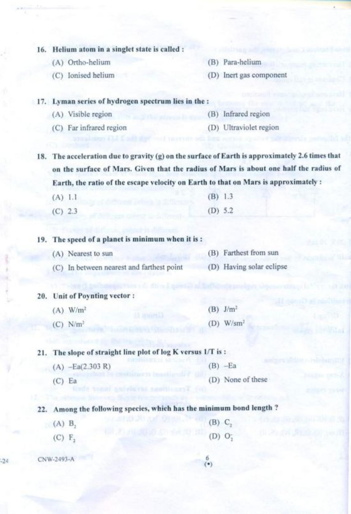 PU CET PG 2018 M.Sc.(Industrial Chemistry) Question Paper - Page 5