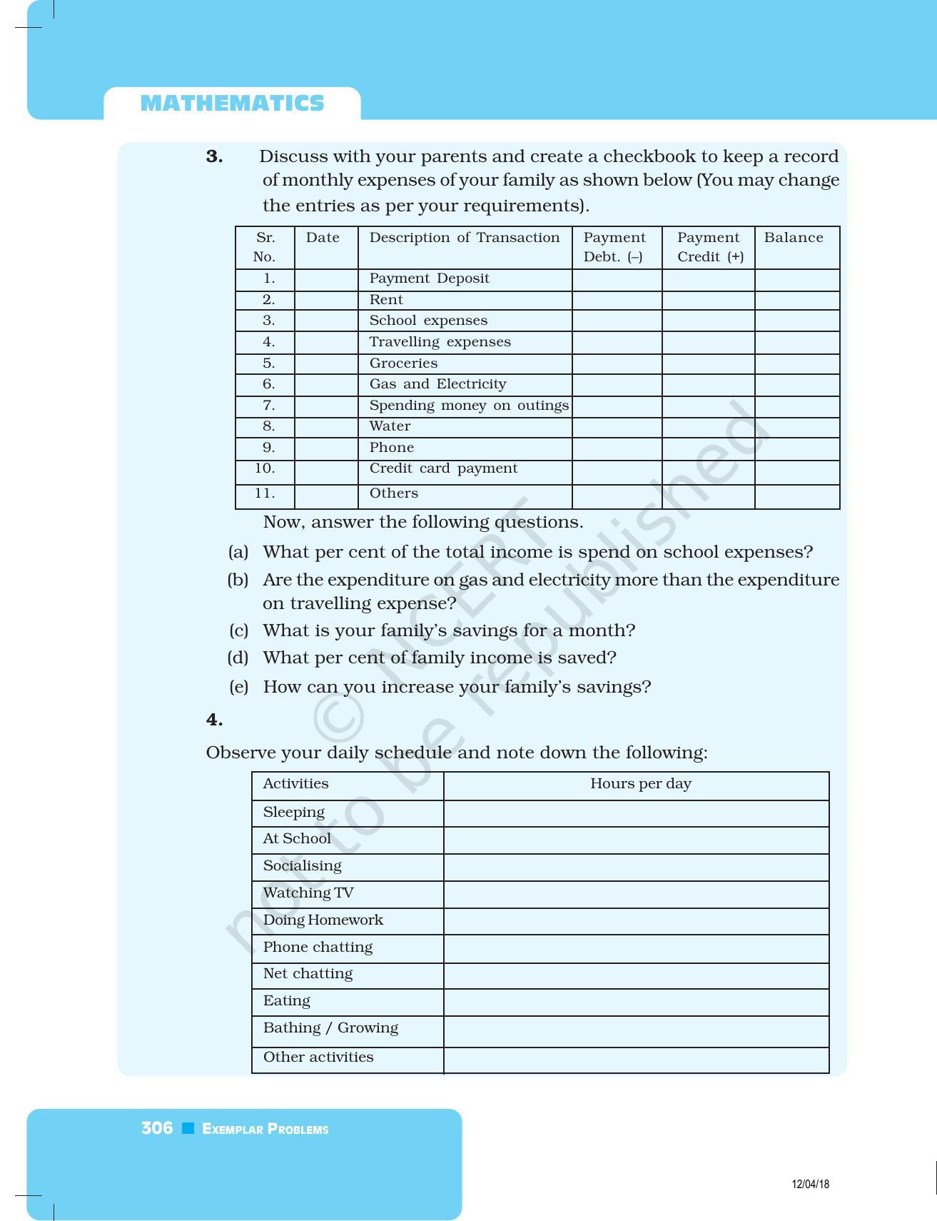 NCERT Exemplar Book for Class 8 Maths: Chapter 9- Comparing Quantities - Page 26