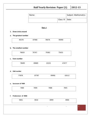 Worksheet for Class 3 Mathematics Assignment 20