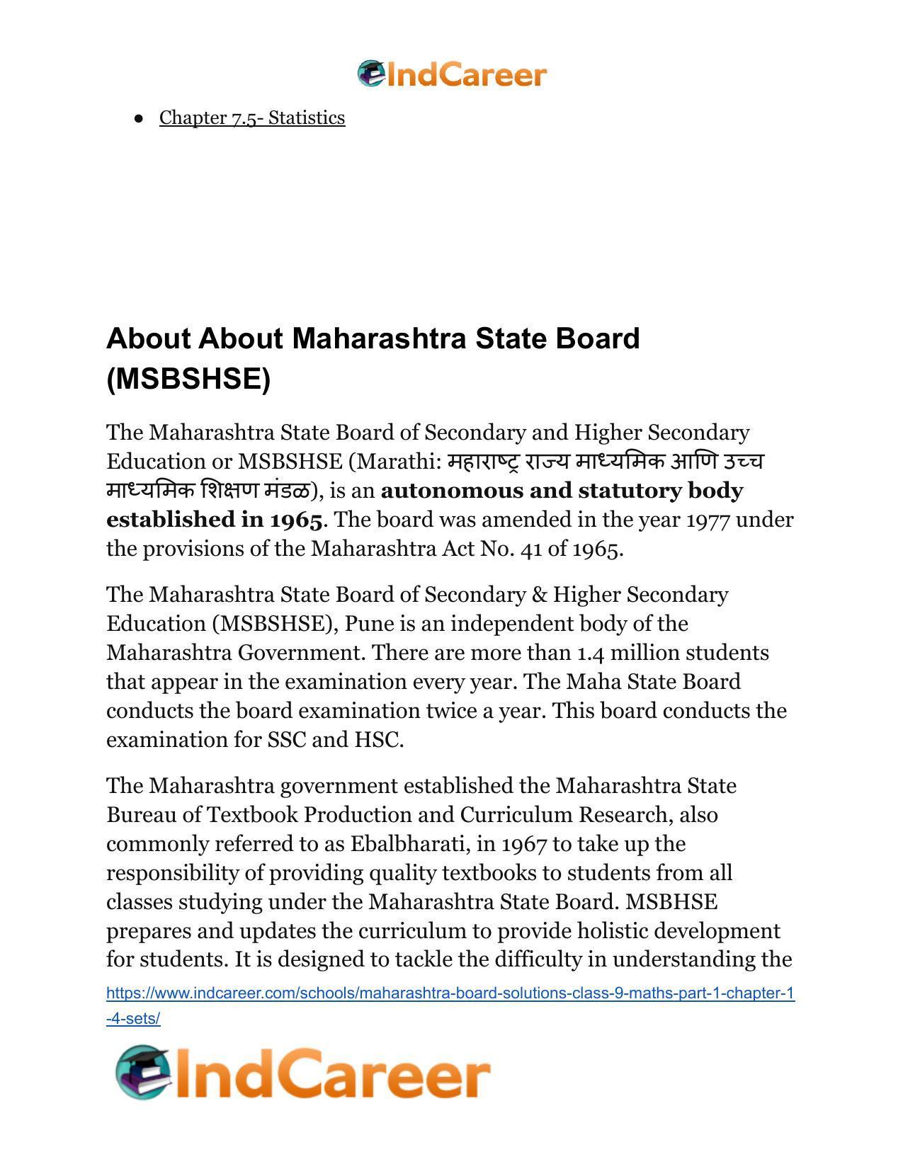 Maharashtra Board Solutions Class 9-Maths (Part 1): Chapter 1.4- Sets - Page 15
