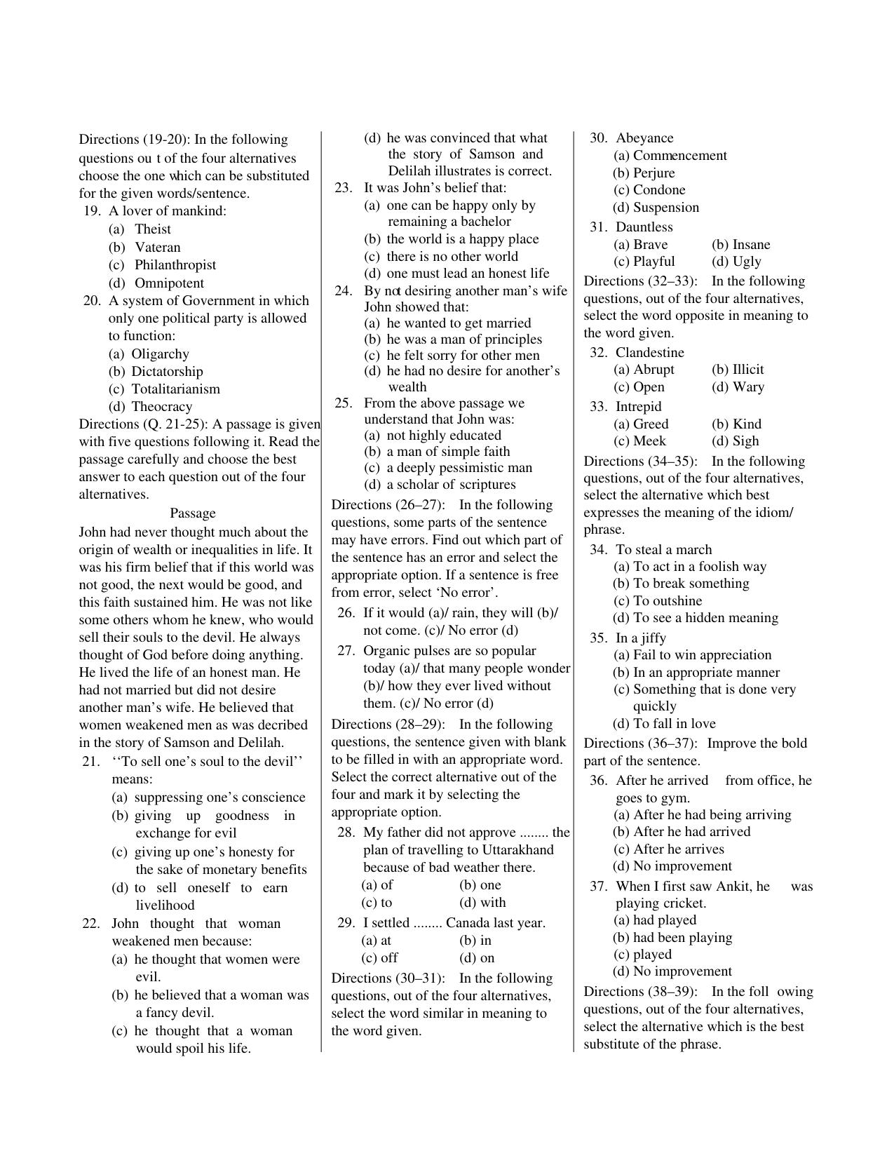 CUET English Sample Paper 11 - Page 2