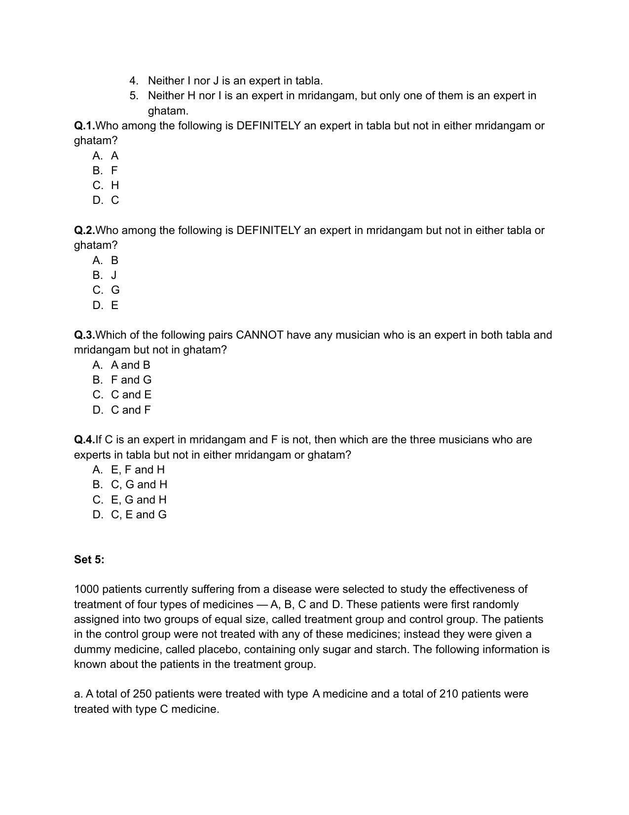 CAT 2020 CAT DILR Slot 1 Question Paper - Page 6