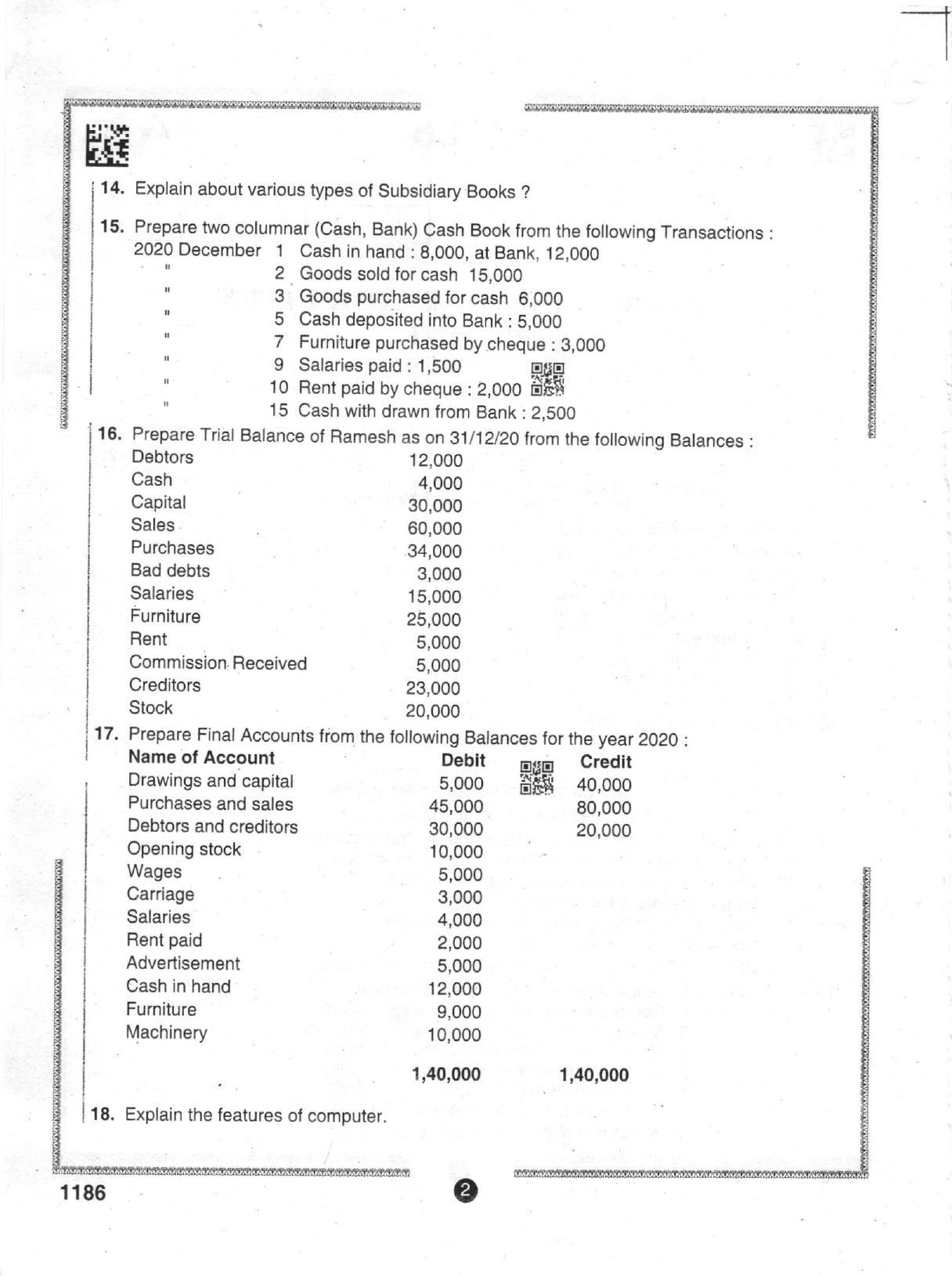 AP Intermediate 2nd Year Vocational Question Paper September-2021-Accountany&Computers--I - Page 2
