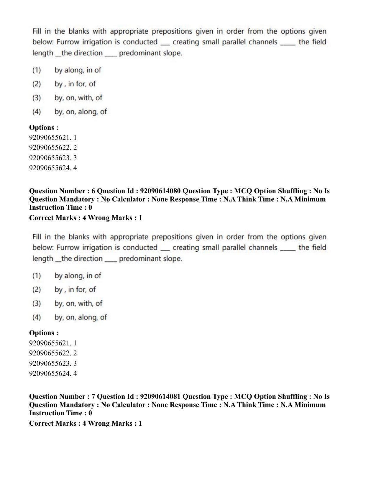 CUET PG 2023: MTQP12 – Textile Engineering(Eng)-Shift 2 (12-06-2023) Question Paper - Page 8