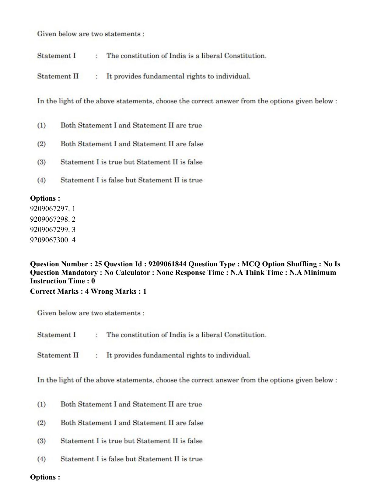 CUET PG 2023: ACQP10 – Jain Darshan (BHU) (Eng.)-Shift-2 (06-06-2023) Question Paper - Page 46