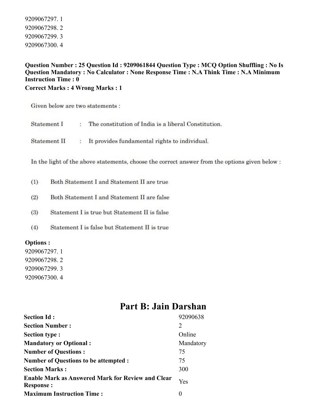 CUET PG 2023: ACQP10 – Jain Darshan (BHU) (Eng.)-Shift-2 (06-06-2023) Question Paper - Page 47