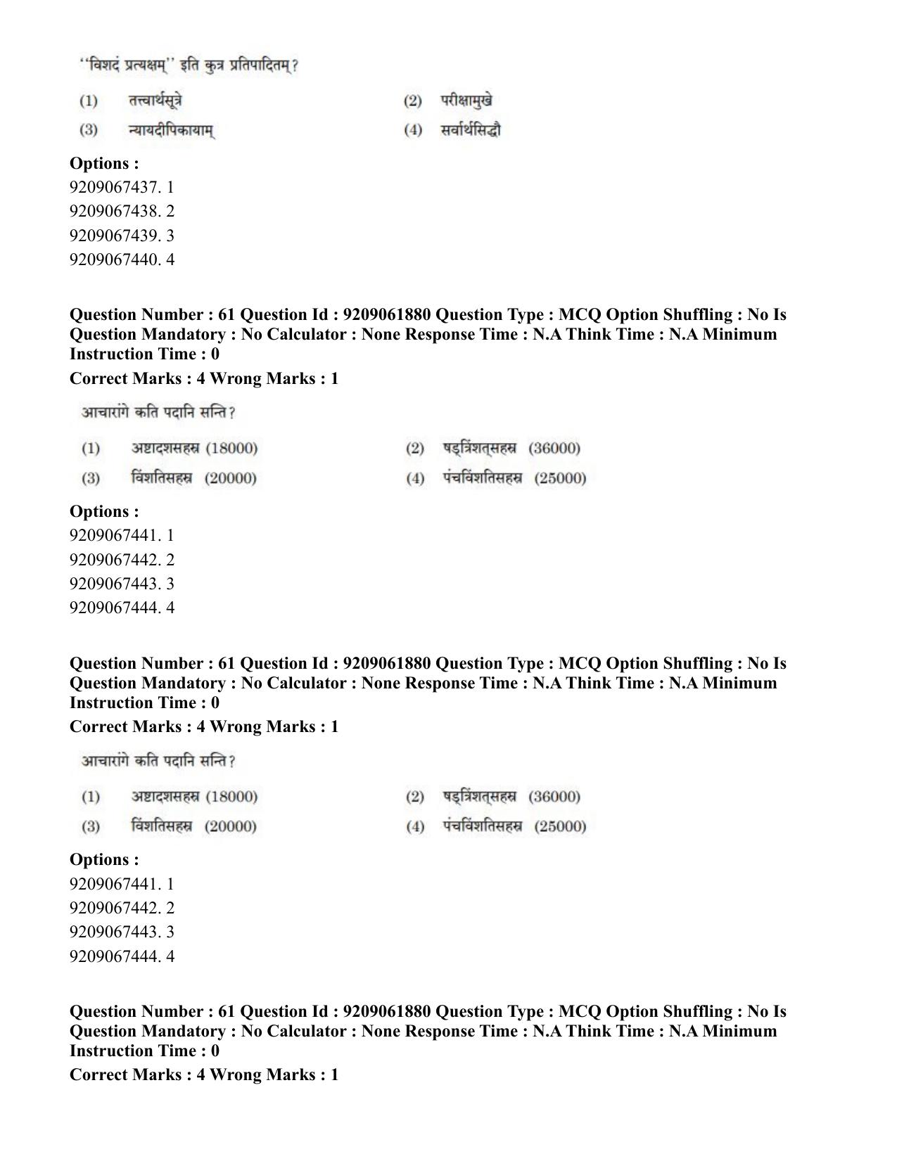 CUET PG 2023: ACQP10 – Jain Darshan (BHU) (Eng.)-Shift-2 (06-06-2023) Question Paper - Page 83