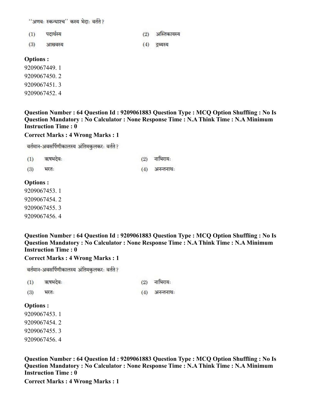 CUET PG 2023: ACQP10 – Jain Darshan (BHU) (Eng.)-Shift-2 (06-06-2023) Question Paper - Page 86