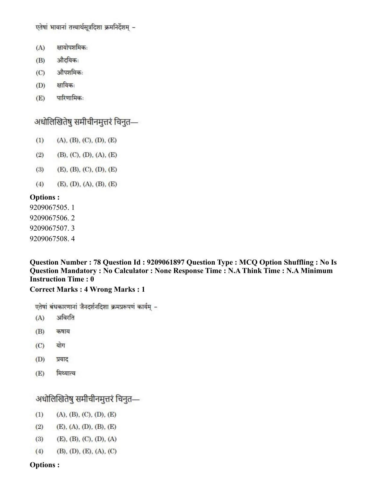 CUET PG 2023: ACQP10 – Jain Darshan (BHU) (Eng.)-Shift-2 (06-06-2023) Question Paper - Page 111