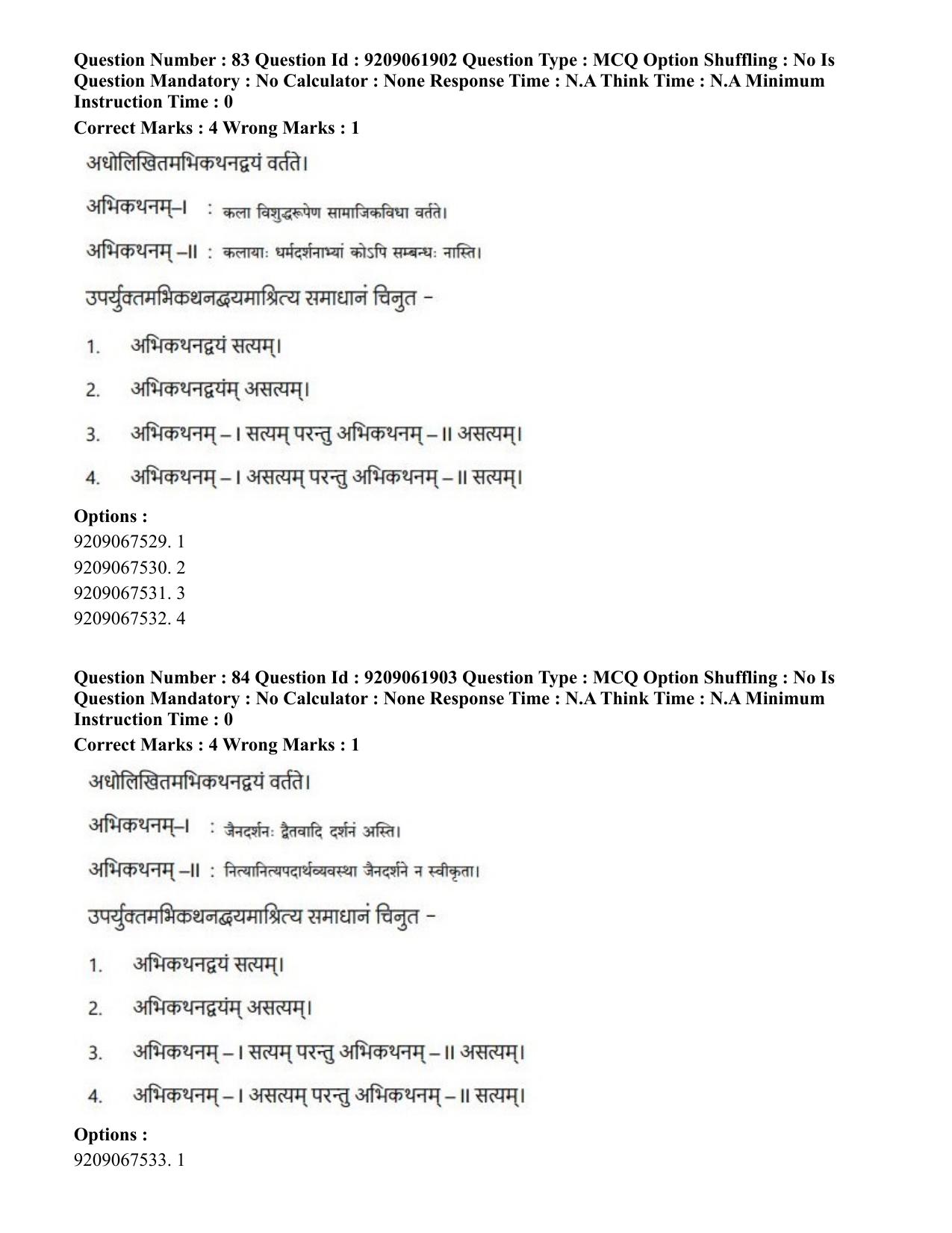 CUET PG 2023: ACQP10 – Jain Darshan (BHU) (Eng.)-Shift-2 (06-06-2023) Question Paper - Page 122