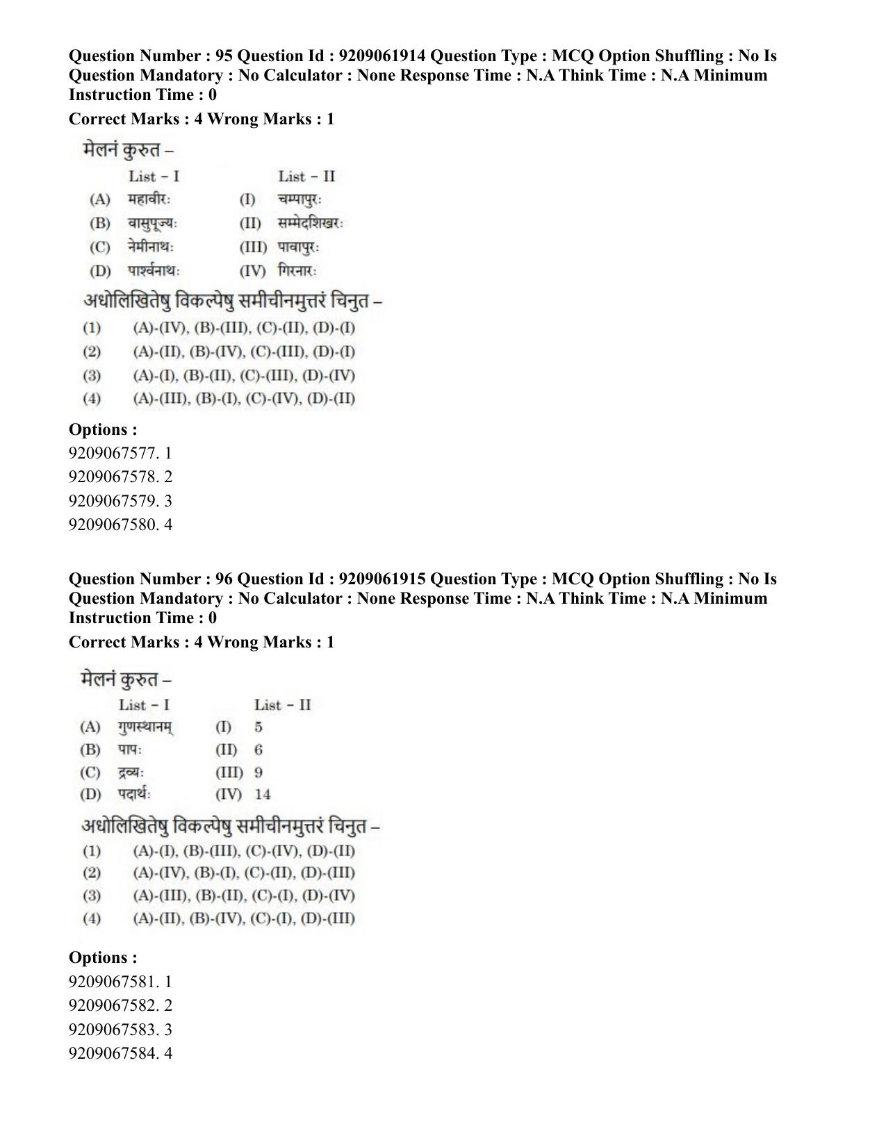 CUET PG 2023: ACQP10 – Jain Darshan (BHU) (Eng.)-Shift-2 (06-06-2023) Question Paper - Page 141