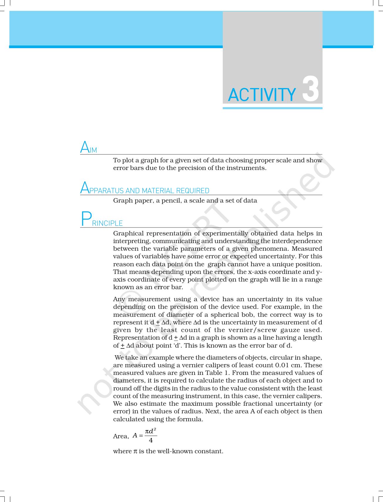 NCERT Laboratory Manuals for Class XI Physics - Activities (1 to 5) - Page 8