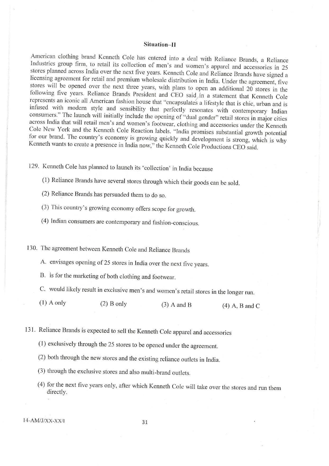 NIFT M.F.T 2023 Sample Paper - Page 29