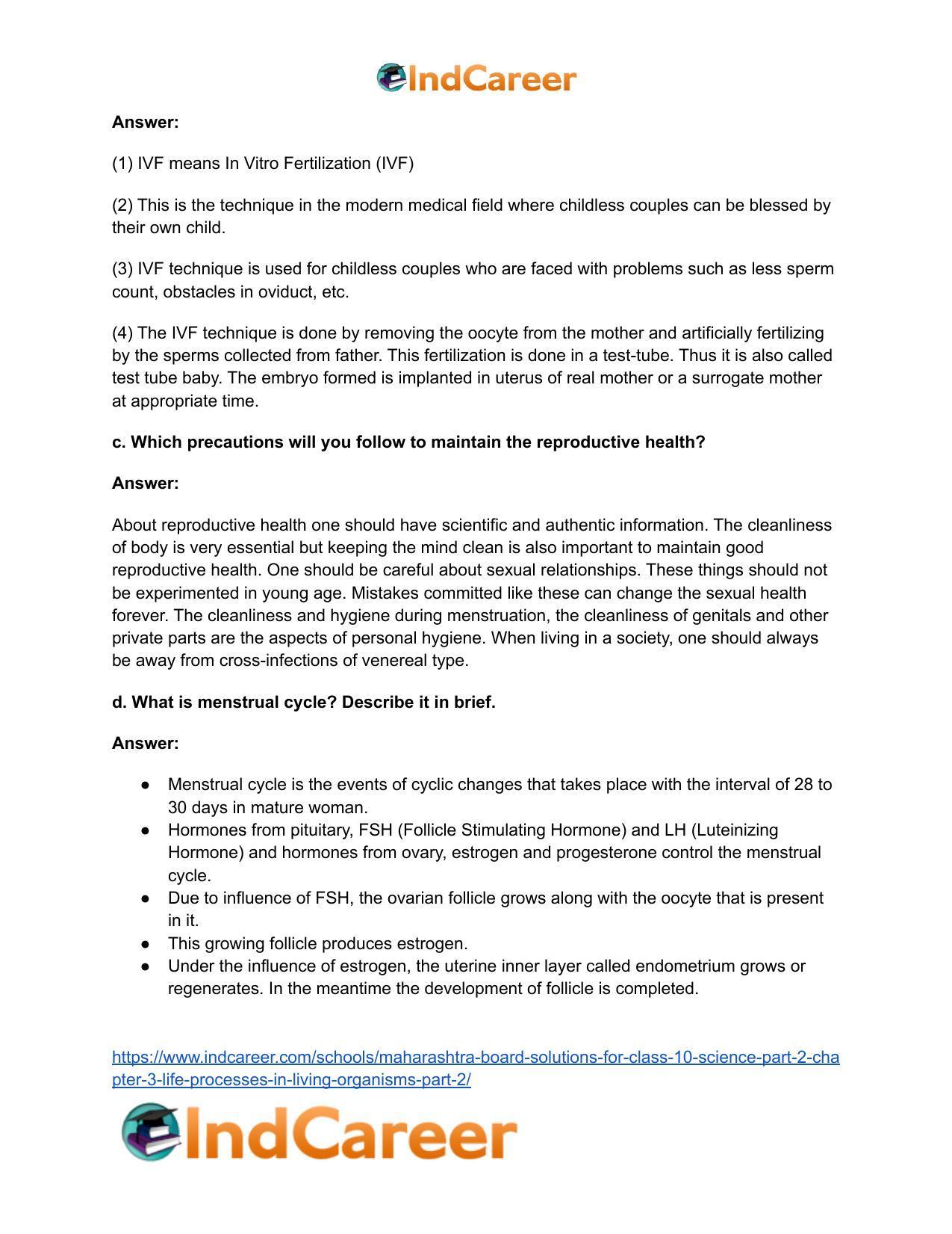 Maharashtra Board Solutions for Class 10- Science (Part 2): Chapter 3- Life Processes in Living Organisms Part – 2 - Page 11