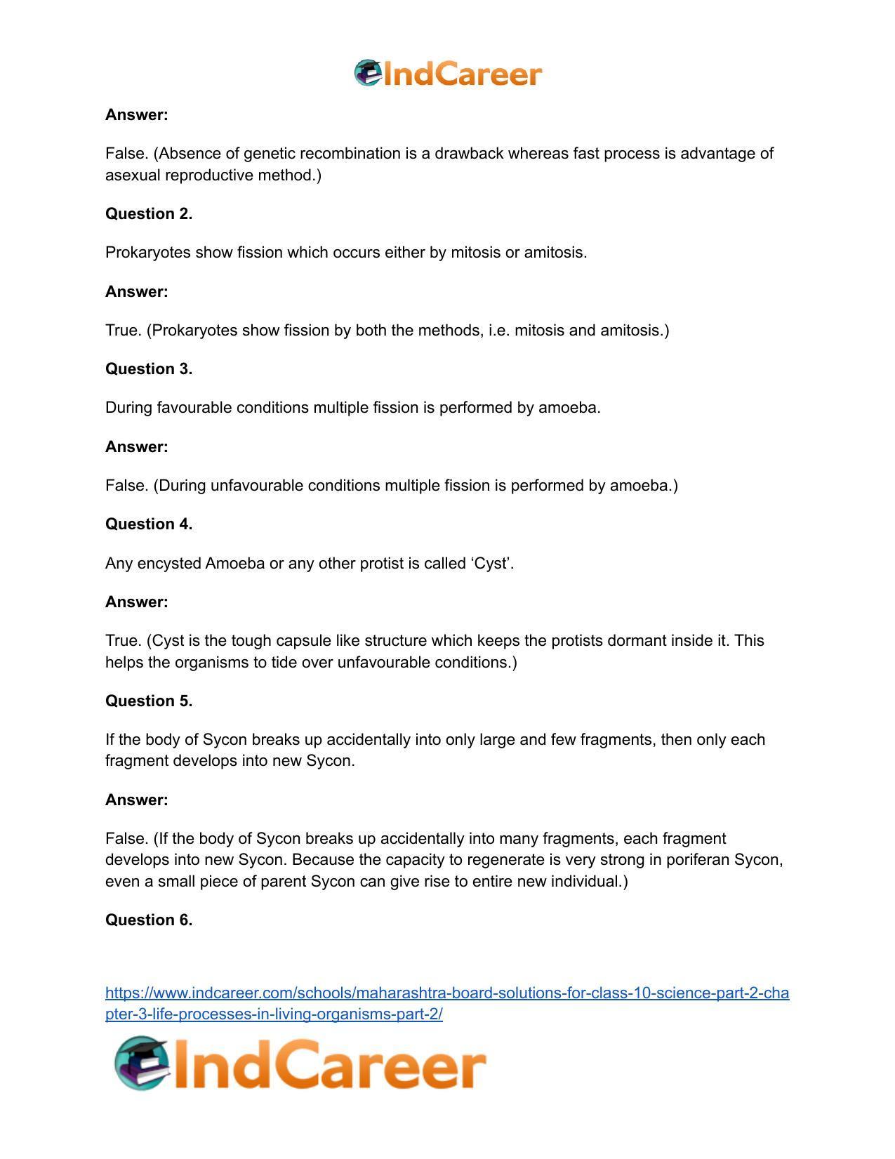 Maharashtra Board Solutions for Class 10- Science (Part 2): Chapter 3- Life Processes in Living Organisms Part – 2 - Page 28