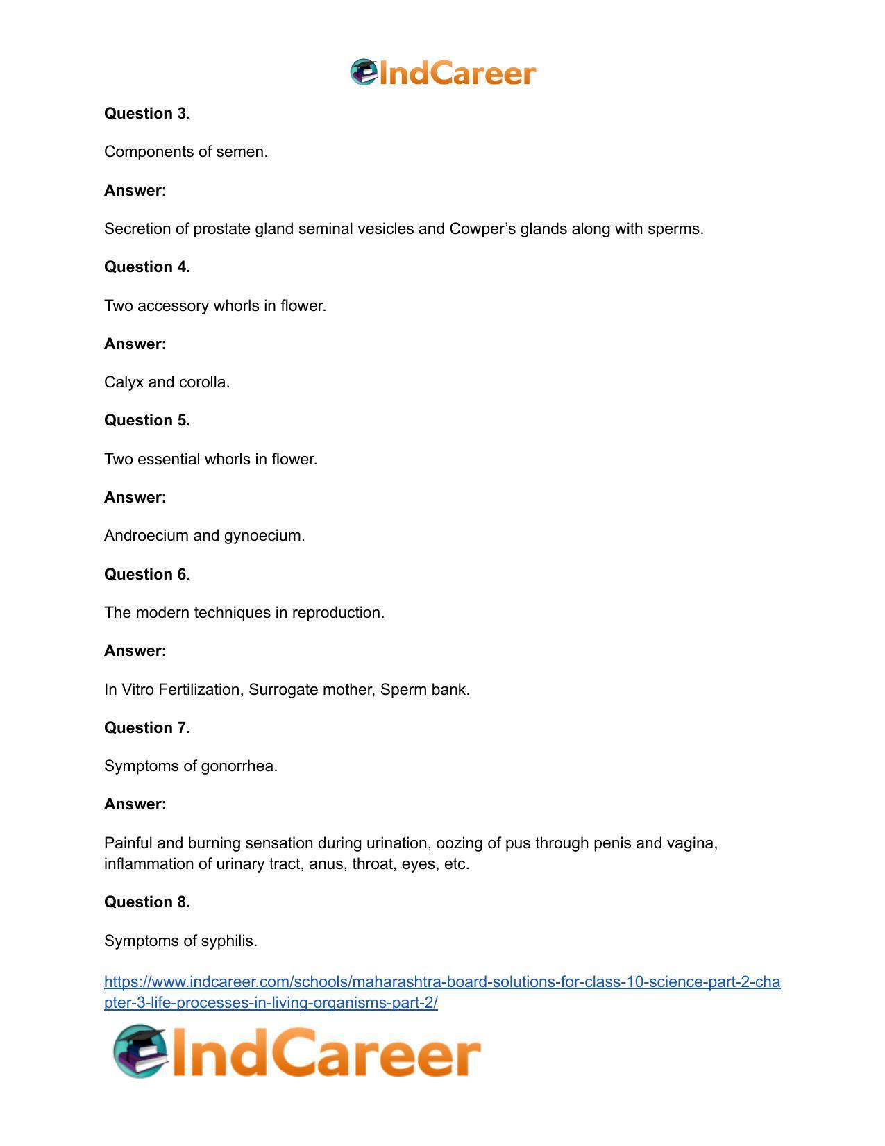 Maharashtra Board Solutions for Class 10- Science (Part 2): Chapter 3- Life Processes in Living Organisms Part – 2 - Page 37
