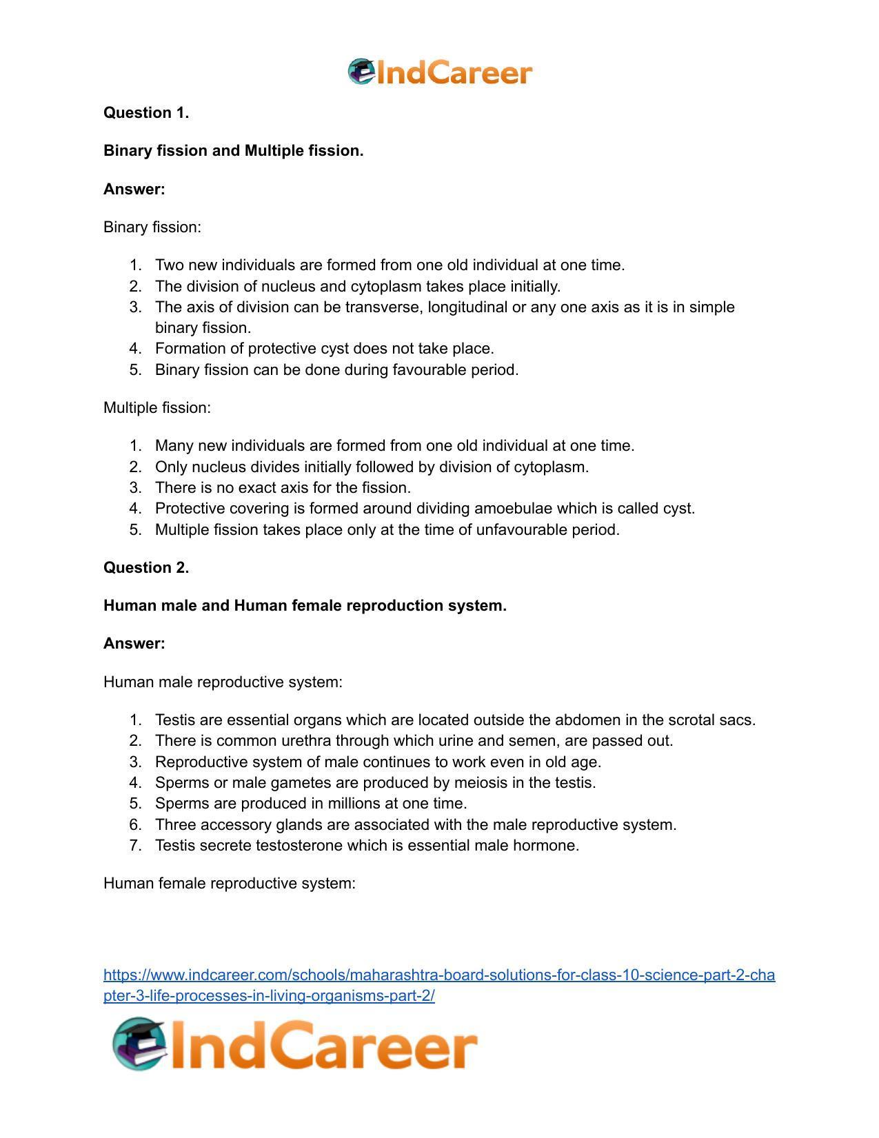 Maharashtra Board Solutions for Class 10- Science (Part 2): Chapter 3- Life Processes in Living Organisms Part – 2 - Page 41