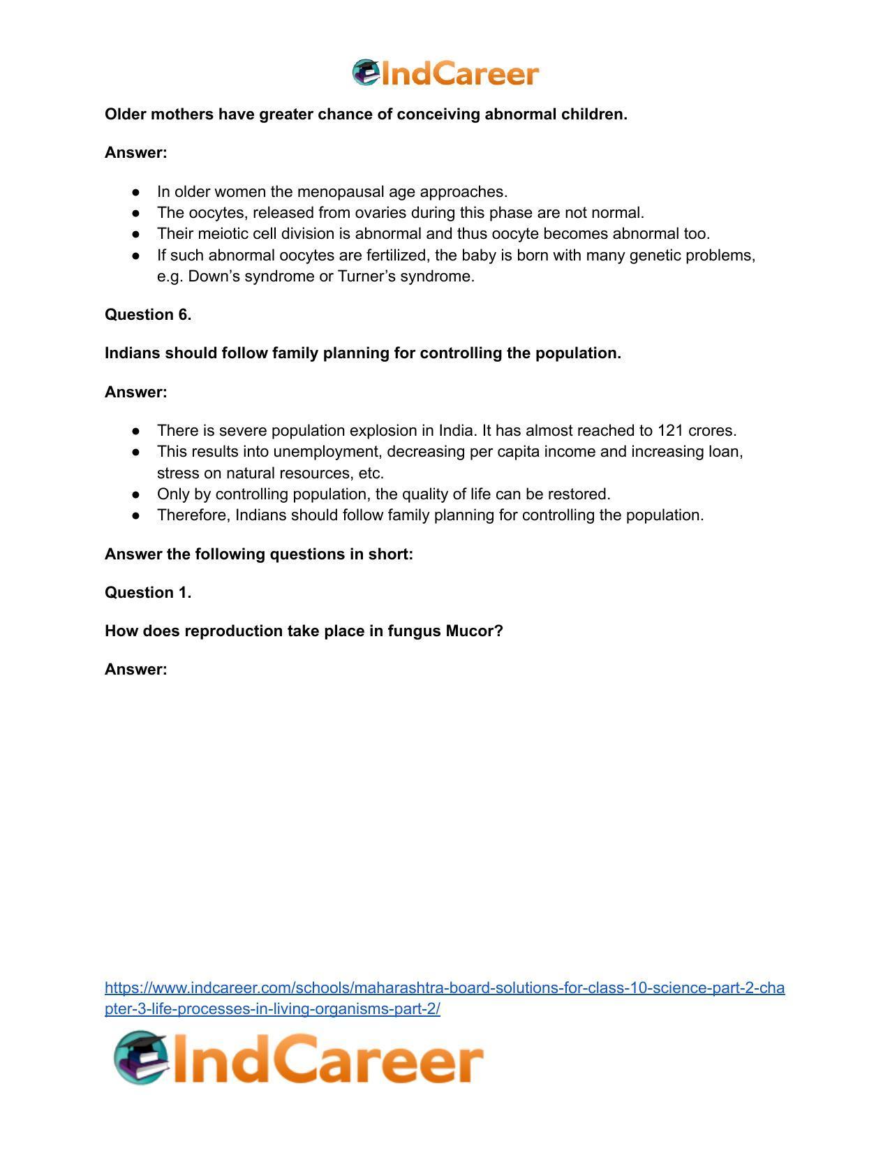 Maharashtra Board Solutions for Class 10- Science (Part 2): Chapter 3- Life Processes in Living Organisms Part – 2 - Page 44