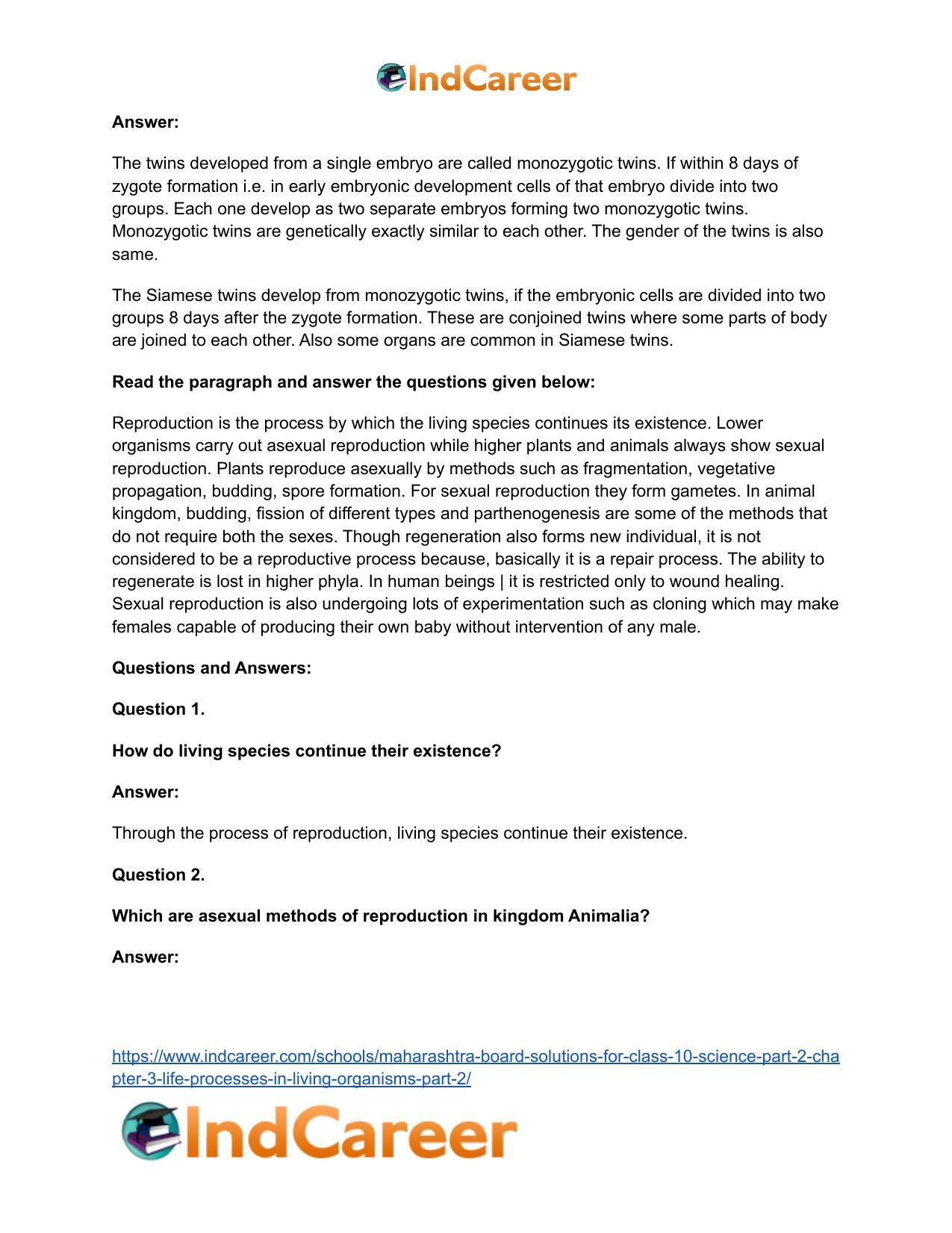 Maharashtra Board Solutions for Class 10- Science (Part 2): Chapter 3- Life Processes in Living Organisms Part – 2 - Page 55