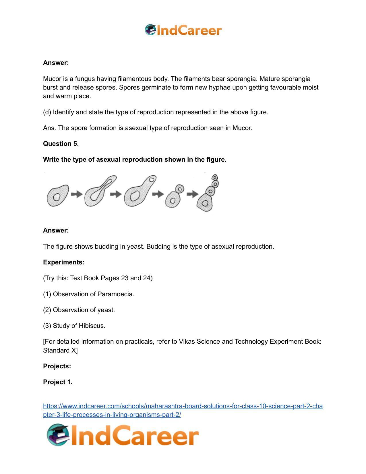 Maharashtra Board Solutions for Class 10- Science (Part 2): Chapter 3- Life Processes in Living Organisms Part – 2 - Page 62
